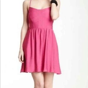 NWT! BCBGeneration Wild Rose Pink Cutout T-Back Dress Size 12